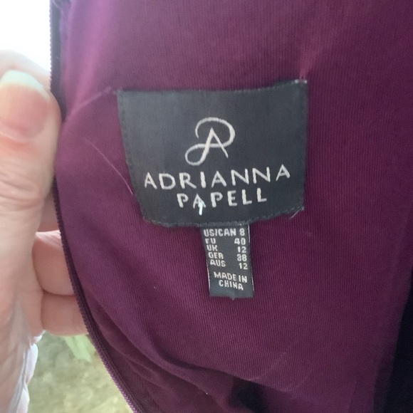 Adrianna Papell Purple Lace Cocktail Dress – Size 10 - Picture 7 of 8